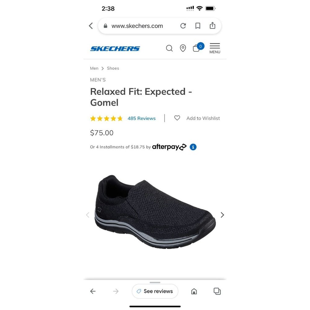 Mens Skechers Relaxed Fit Expected Gomel Grey Black Size 8 Style 65086 - Picture 10 of 10